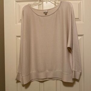 NWOT A New Day Women’s Cream Ribbed Dolman Long Sleeve Sweater Size XL